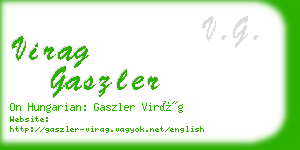 virag gaszler business card